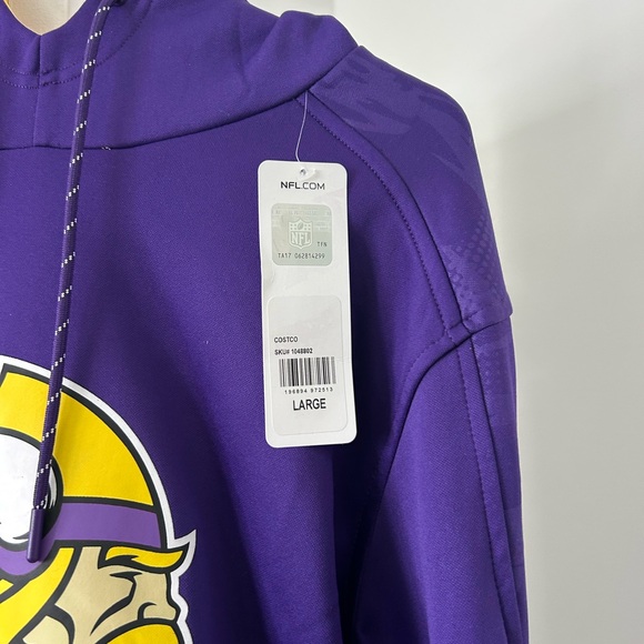 NFL team apparel Minnesota Vikings hoodie size large - Picture 3 of 6